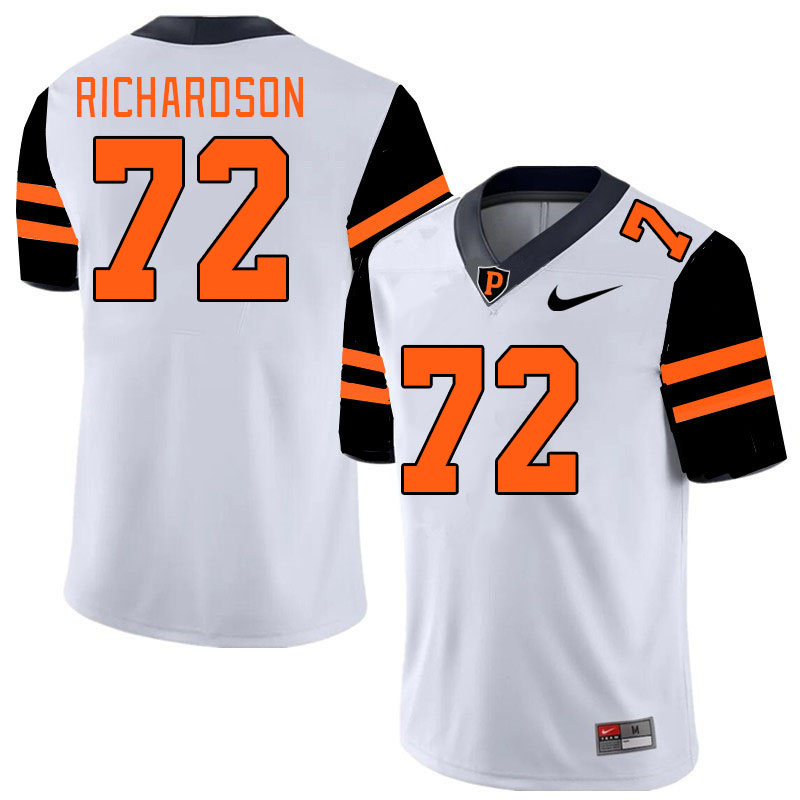 Men-Youth #72 Barry Richardson Princeton Tigers 2023 College Football Jerseys Stitched Sale-White